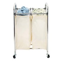 Classics Mobile 2 Compact Laundry Hamper Sorter Bag Cart