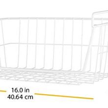 Whitmor White Wire Shelf Basket