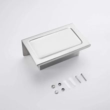 Brushed Nickel Toilet Paper Holder with Shelf