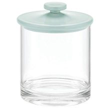 Modern Round Plastic Bathroom Vanity Countertop Storage