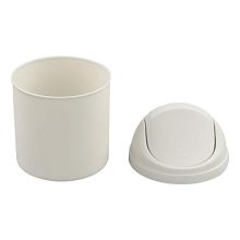 Mini Desktop Waste Bin with Lid – Compact Countertop Garbage Can (White)