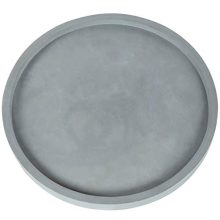 MyGift 16-Inch Concrete Grey Round Vanity Tray