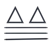 MBQQ Modern Black Metal Clothing Racks Wall Mounted