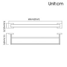 Bathroom Double Towel Bar,23.6 Inch Towel Rack Wall Mount