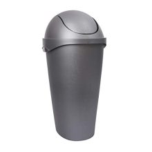 Umbra , Nickel Swinger 12-Gallon Swing-Top Waste Can