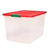 HOMZ Holiday Plastic Container Clear Storage Bin