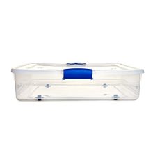 Homz Plastic Underbed Storage, Stackable Storage Bins