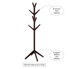 Lavish Home Modern Freestanding Wooden Tree-Hallway Entryway