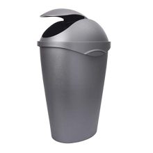 Umbra , Nickel Swinger 12-Gallon Swing-Top Waste Can
