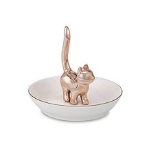 POMIDEA Cat Luck Cutie Ceramic Ring Holder Jewelry