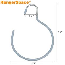 HangerSpace Scarf Ring Hanger Belt Rack, 5 Pcs Non-Slip