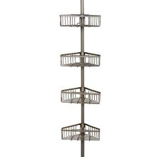 Rust-Resistant Tension Corner Pole Caddy