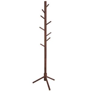 VASAGLE Coat Rack, Solid Wood Coat Stand