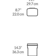10 Liter / 2.6 Gallon In-Cabinet Trash Can – Heavy-Duty Steel Body, Black | Compact & Efficient