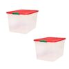 64 Quart Storage Bins with Lids, Perfect for Organizing Decorations, Stackable Design - 2 Count