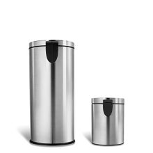 NINESTARS Step-on Trash Can Combo Set, 8 Gal 30L