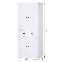 Traditional Colonial Kitchen Pantry Cabinet