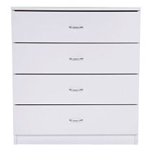 Panow 4-Drawer Dresser White Wood Cabinet