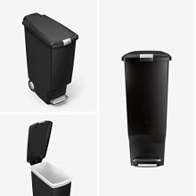 Kitchen Step Trash Can With Secure Slide Lock, 40 Liter