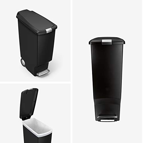 Kitchen Step Trash Can With Secure Slide Lock, 40 Liter