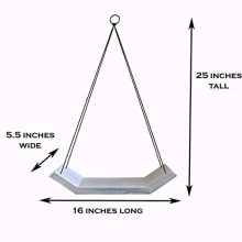 Modern Living Wood Floating Shelves -Set of 2 Solid Wooden Hanging Shelves