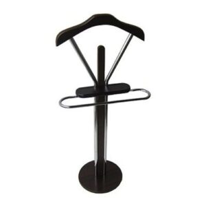 Espresso Wood/Metal Chrome Men's Valet Stand