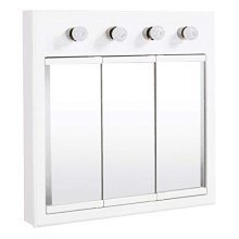 Lighted Tri-View Mirrored Medicine Cabinet