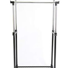 Adjustable Rolling Garment Rack with Bottom Shelf