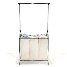 Laundry Hamper Sorter with Clothes Rack Bag Cart
