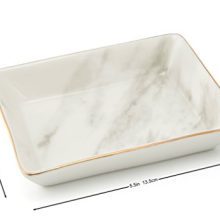 Nordic grey striped marble plate - Ceramic jewelry tray