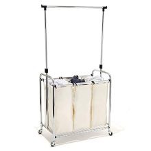 Laundry Hamper Sorter with Clothes Rack Bag Cart