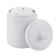 mDesign Metal Bathroom Vanity Storage Organizer Canister Jar