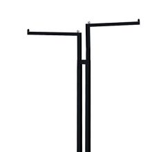 SSWBasics Black 2-Way Clothing Rack with Black Straight Arms