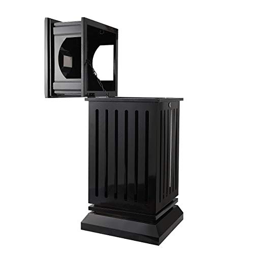 Garbage Enclosure with Locking Lid Open