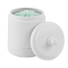 mDesign Metal Bathroom Vanity Storage Organizer Canister Jar