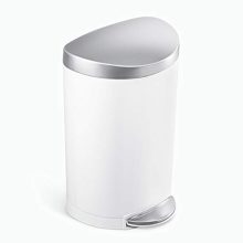 simplehuman 6 Liter / 1.6 Gallon Semi-Round Bathroom Step Trash Can