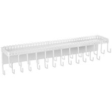 MyGift 26-Hook, White Wall-Mounted Metal Jewelry Organizer