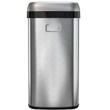 iTouchless 16 Gallon Oval Open Top Trash Can