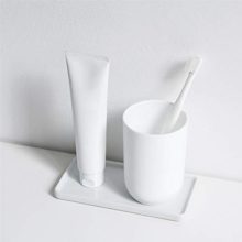 Floatant Small Ceramic Candle Tray Rectangle White Sink Tray Perfume