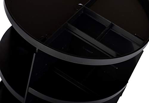 360 Rotating Makeup Organizer - Adjustable Shelf Height and Fully Rotatable.