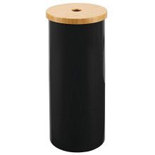 mDesign Plastic Free Standing Toilet Paper Holder Canister