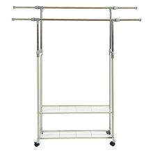 HOME BI Adjustable Garment Rack with 2 Tier