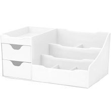Elegant Vanity Holder for Brushes, Eyeshadow Makeup Organizer With Drawers