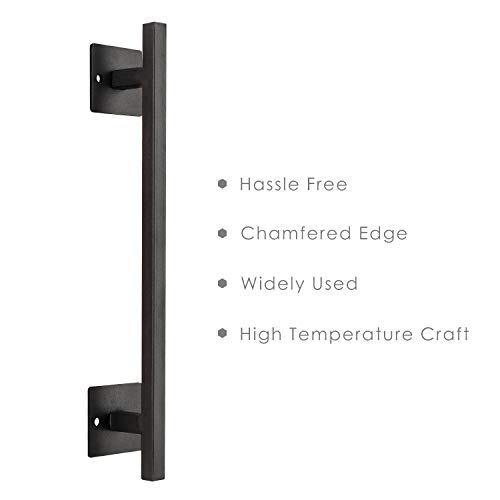 12" Heavy-Duty Metal Barn Door Handle: Elevate Your Door Aesthetics 🚪🔒
