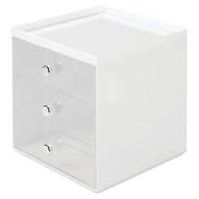 mDesign Stackable Plastic Eye Glass Storage Organizer Box Holder for Sunglasses