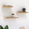 Enhance Your Space with Rustic Floating Wood Shelves – Set of 3