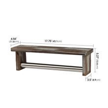 Transform Your Bathroom: Rustic Towel Rack with Shelf – Stainless Steel Farmhouse Storage