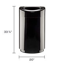 Open Top Trash Receptacle with Liner 30 Gallon Capacity