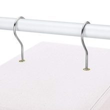 MaidMAX, Beige, 3 Tiers Cloth Hanging Shelf Closet Organizer 2 Metal Hooks