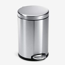 simplehuman Gallon Round Bathroom Step Trash Can